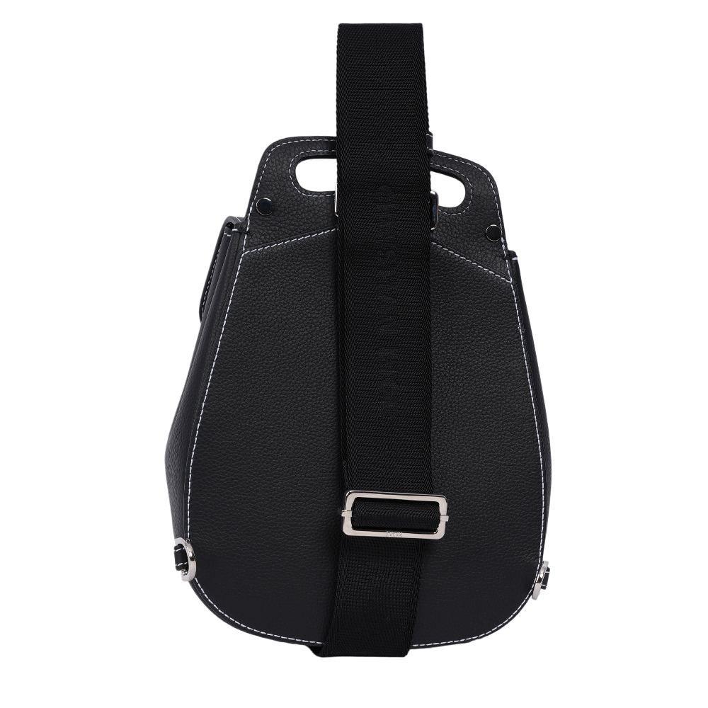 【CHRISTIAN DIOR】Gallop 牛皮壓釦翻蓋斜背包/胸口包(黑色) 1ADBO022YKK_H00N