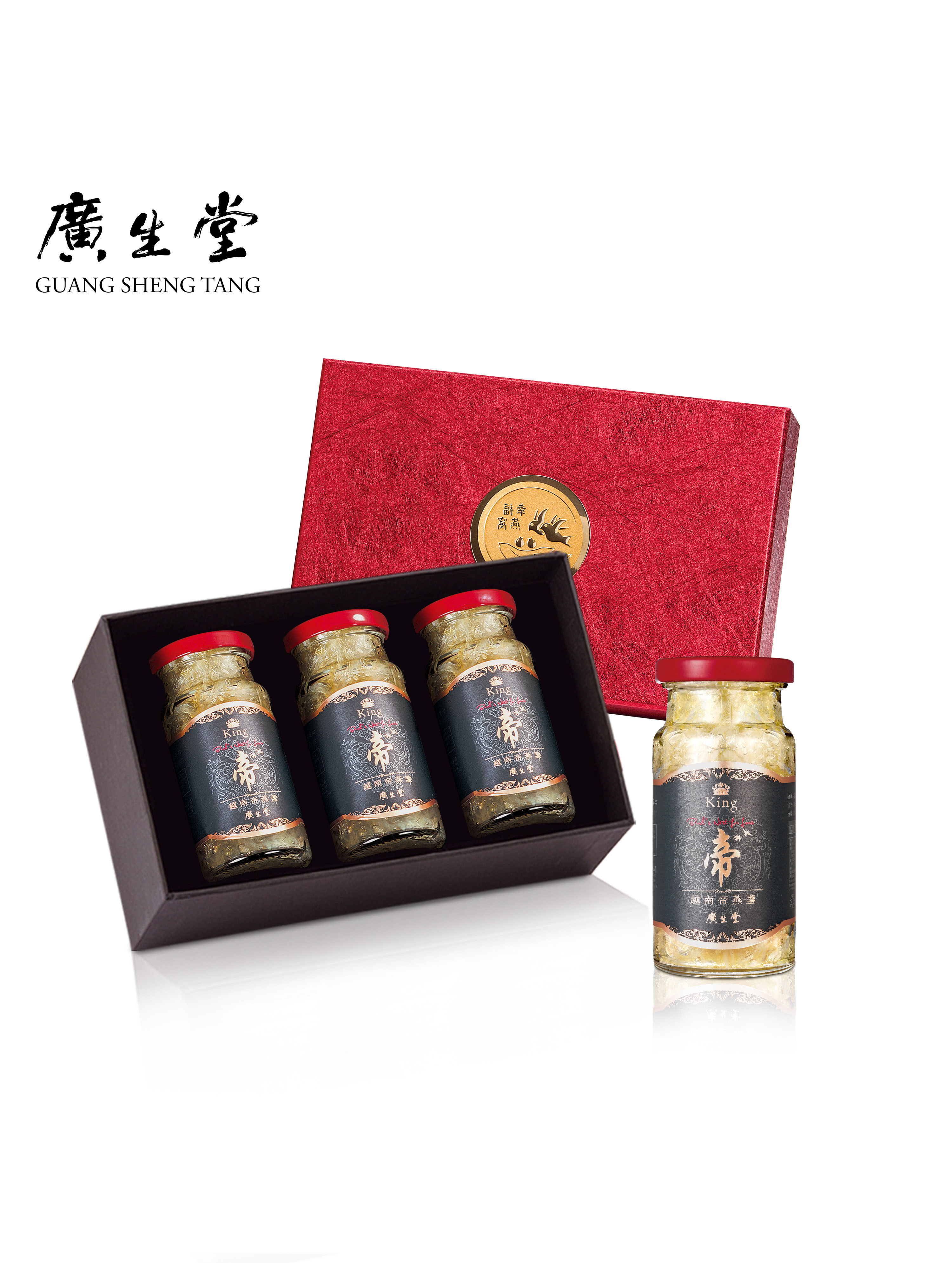 KING越南帝燕盞冰糖燕窩145ml 3入/盒