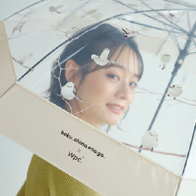 順豐免運 |Wpc. - "雪の妖精"銀喉長尾山雀透明長雨傘/直遮(PT-SE01-001)