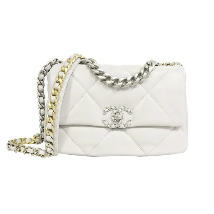 CHANEL 19 大型 手袋 亮面小羊皮