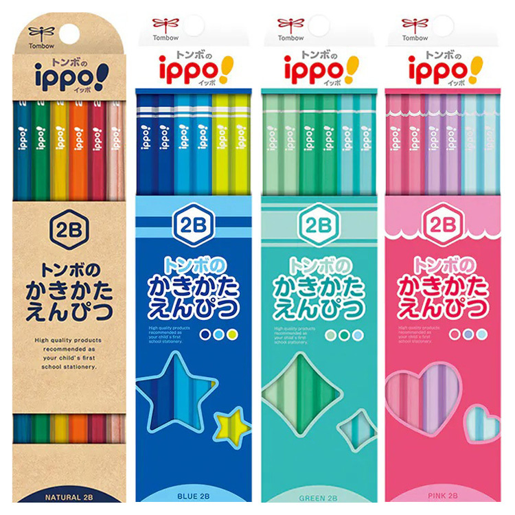【Tombow 蜻蜓】 ippo！學生專用 2B 六角鉛筆 (12入)