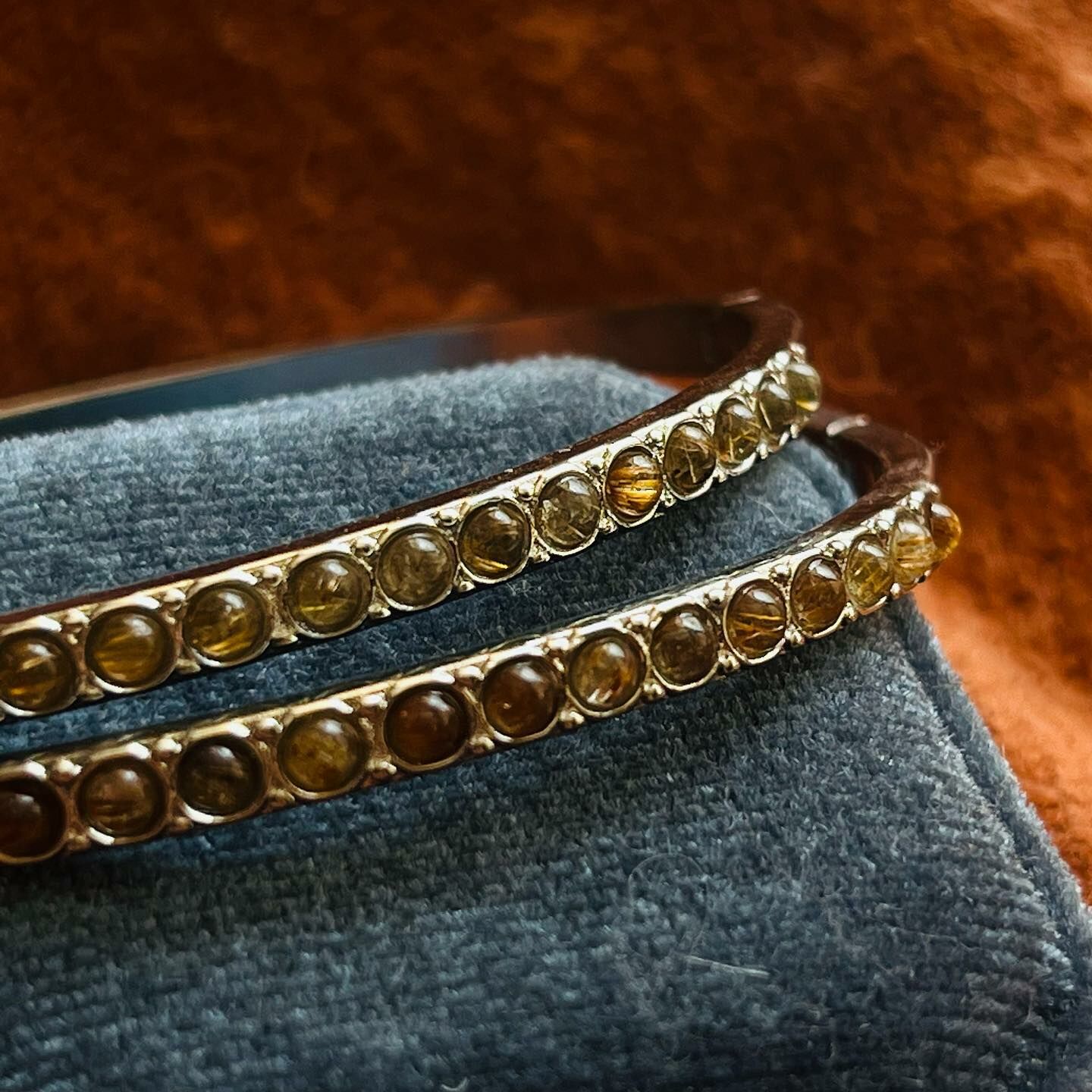 [原石] 紅鈦晶 銅手鐲 金屬手鐲