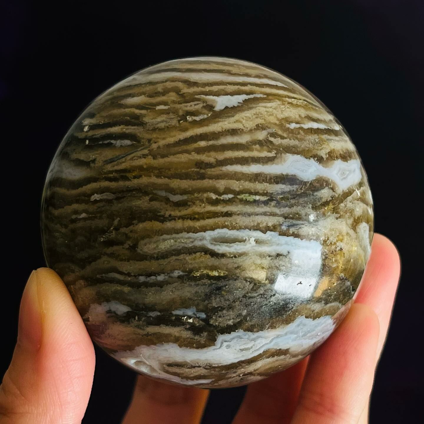 [原石] 水草瑪瑙 水晶球 53mm