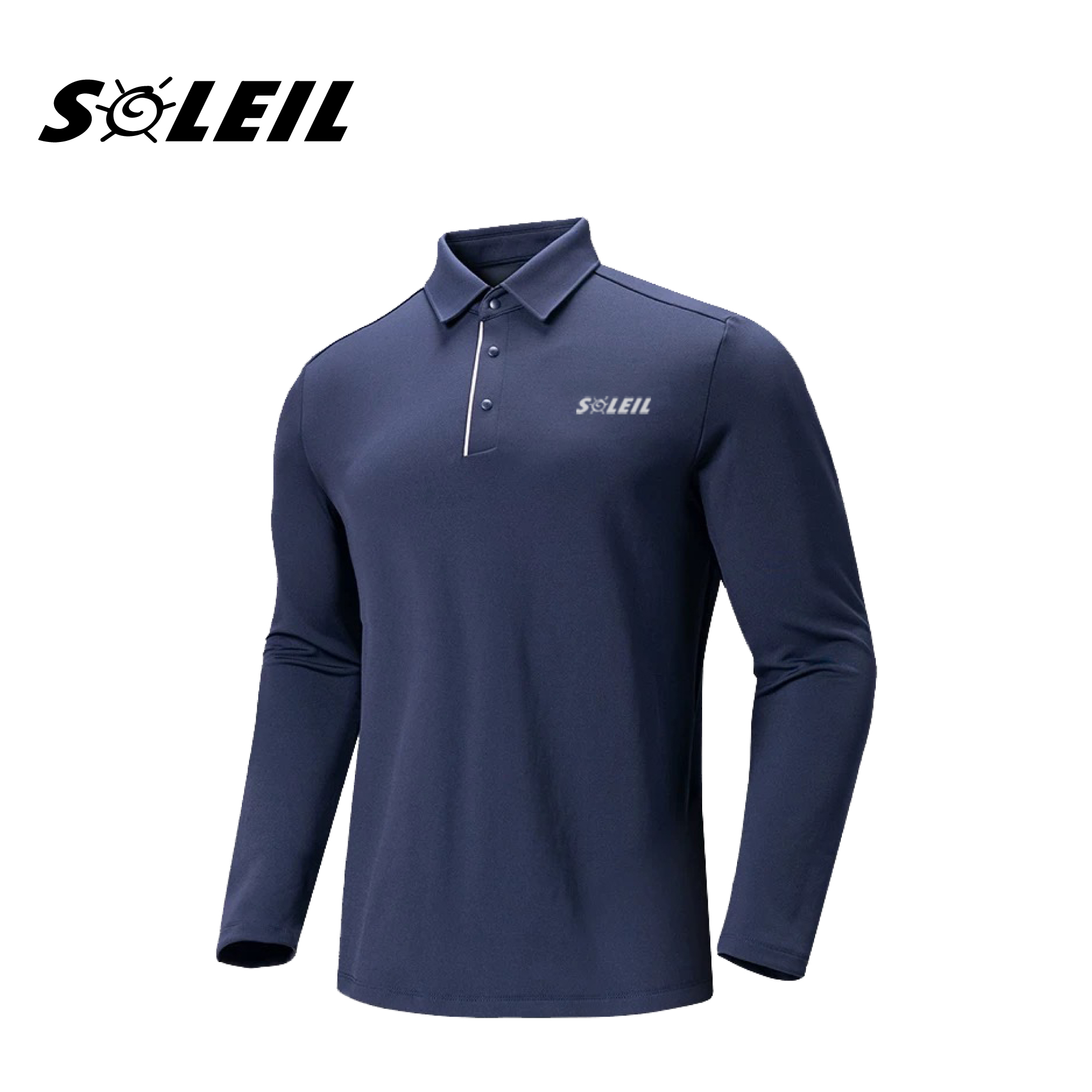 SOLEIL休閒長袖POLO衫（三色）經典戶外透氣布料/排汗/保暖 12SL8907