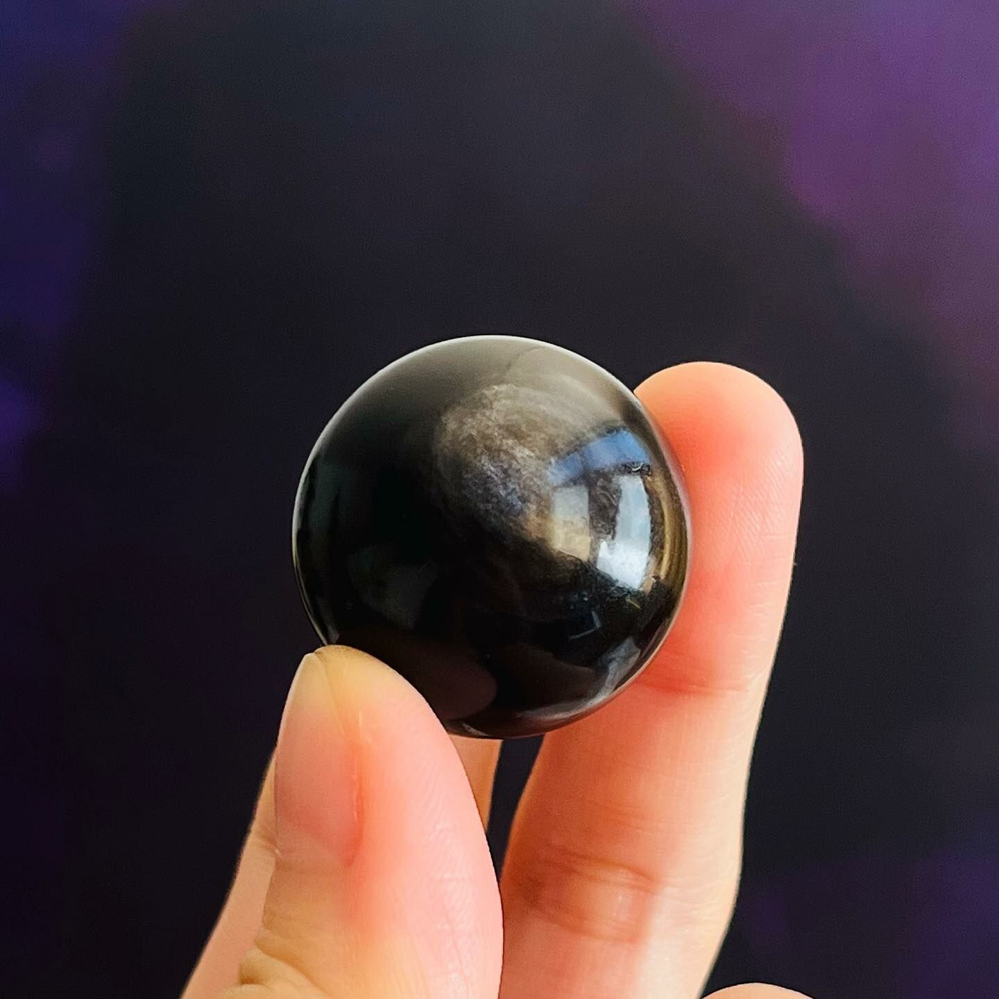 [原石] 銀曜石 水晶小球