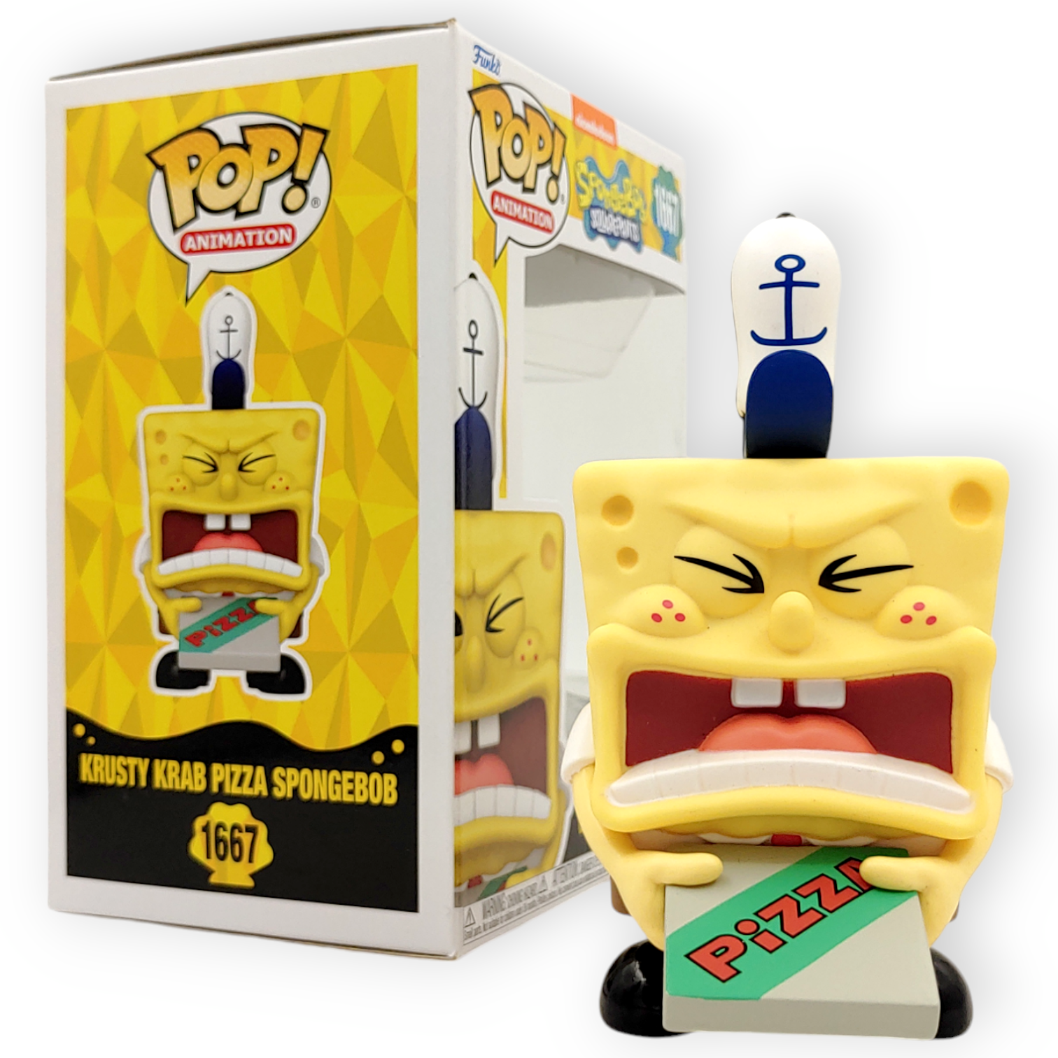 FUNKO POP<海綿寶寶>海綿寶寶_蟹堡王薄餅-No.1667