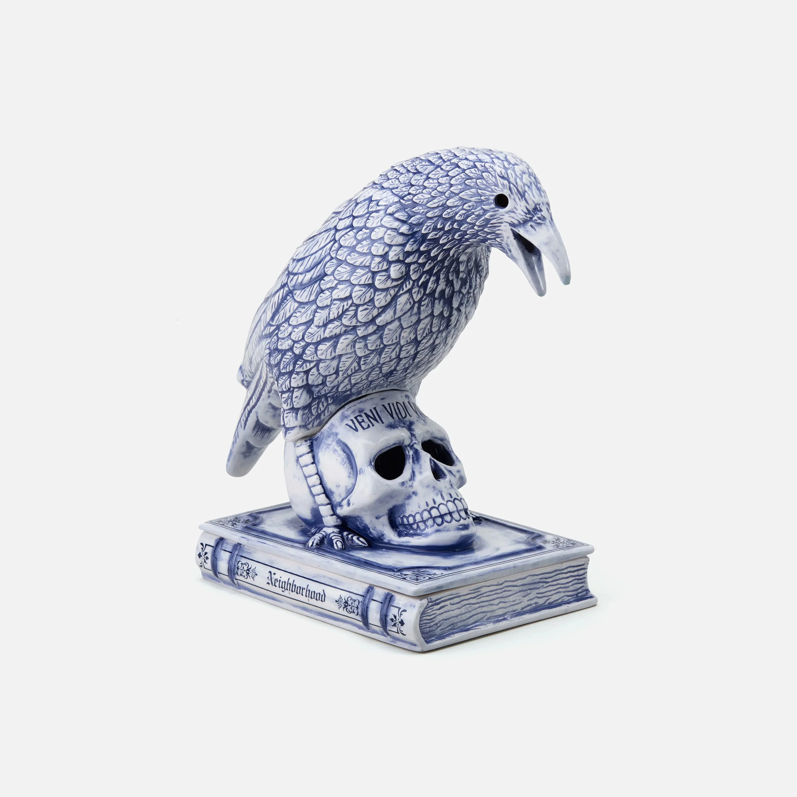 -(C9a)-NEIGHBORHOOD CROW SKULL BOOK INCENSE CHAMBER FW24 烏鴉 骷髏 藍色 線香座-242AINH-AC01
