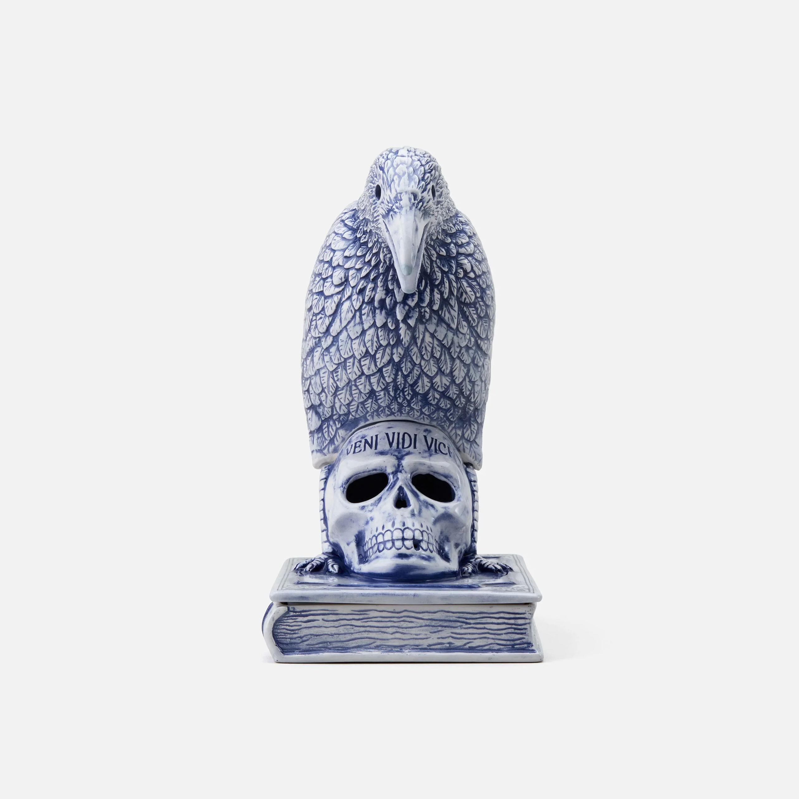 -(C9a)-NEIGHBORHOOD CROW SKULL BOOK INCENSE CHAMBER FW24 烏鴉 骷髏 藍色 線香座-242AINH-AC01