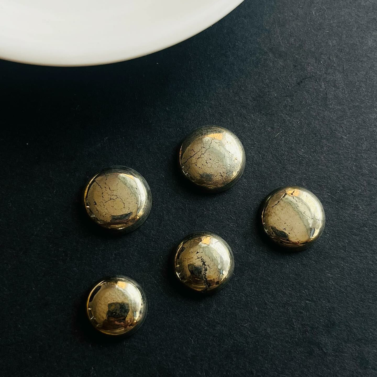 [原石] 黃鐵礦 水晶蛋面