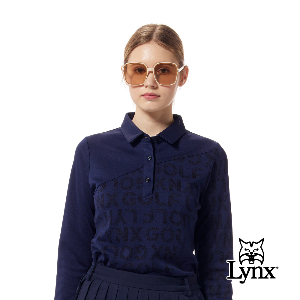 首爾高桿風格！合身版吸排緹花配布剪接不對稱POLO衫/高爾夫球衫