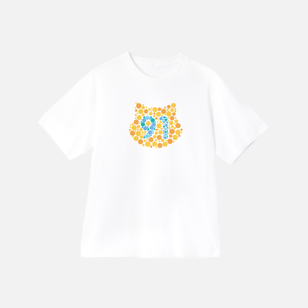 測色盲貓大頭 短袖T恤