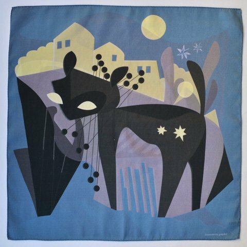 Masafumi Arita 繪畫手巾＿準備好的鋼琴與貓咪