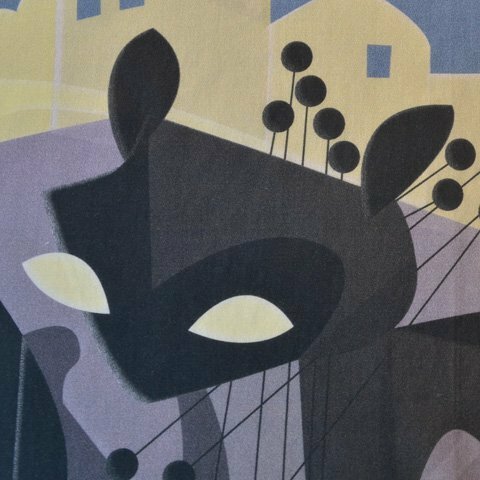 Masafumi Arita 繪畫手巾＿準備好的鋼琴與貓咪