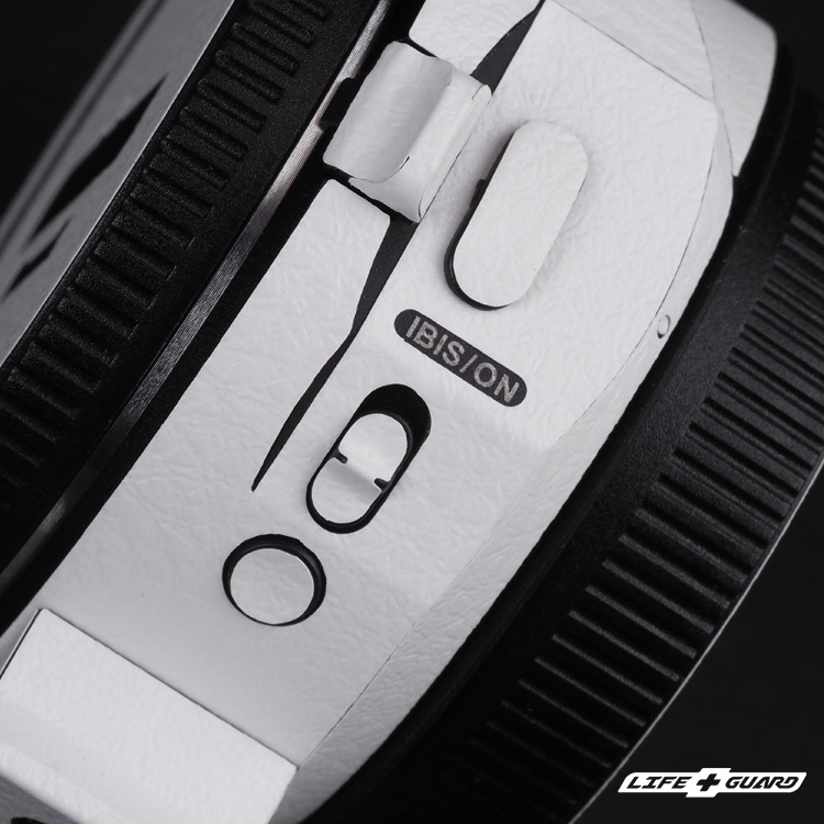 Metabones EF-E mount T 鏡頭貼膜展示圖，LIFE+GUARD 風格設計