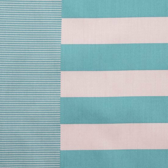 條紋印花手巾＿翡翠粉