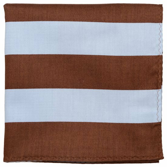 條紋印花手巾＿棕