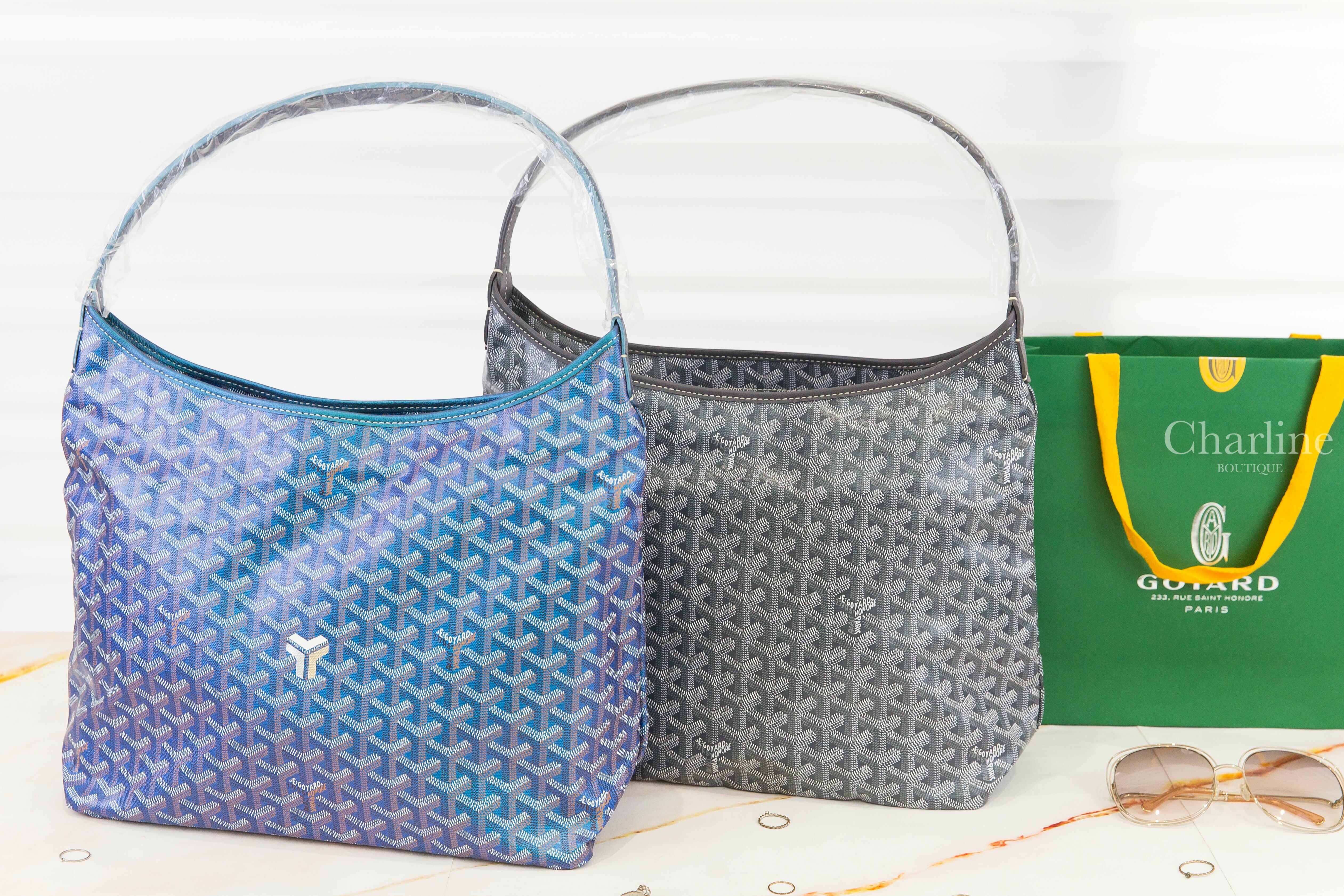 Goyard Bohème Hobo Bag 2024 限定色珠光藍小牛皮手提肩背包,Goyard Bohème Hobo Bag 灰色手提肩背包-Charline Boutique 精品代購