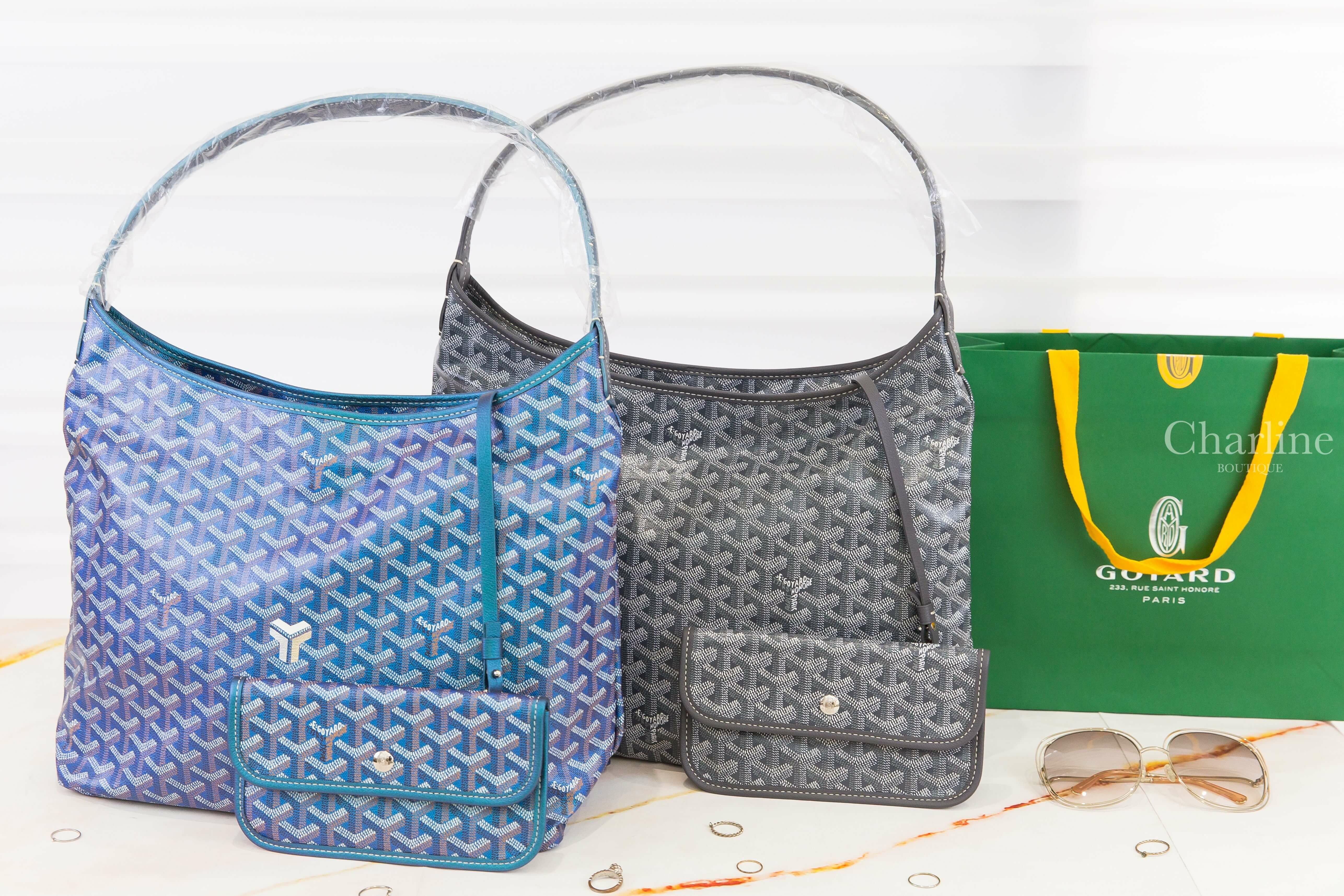 Goyard Bohème Hobo Bag 2024 限定色珠光藍小牛皮手提肩背包,Goyard Bohème Hobo Bag 灰色手提肩背包-Charline Boutique 精品代購