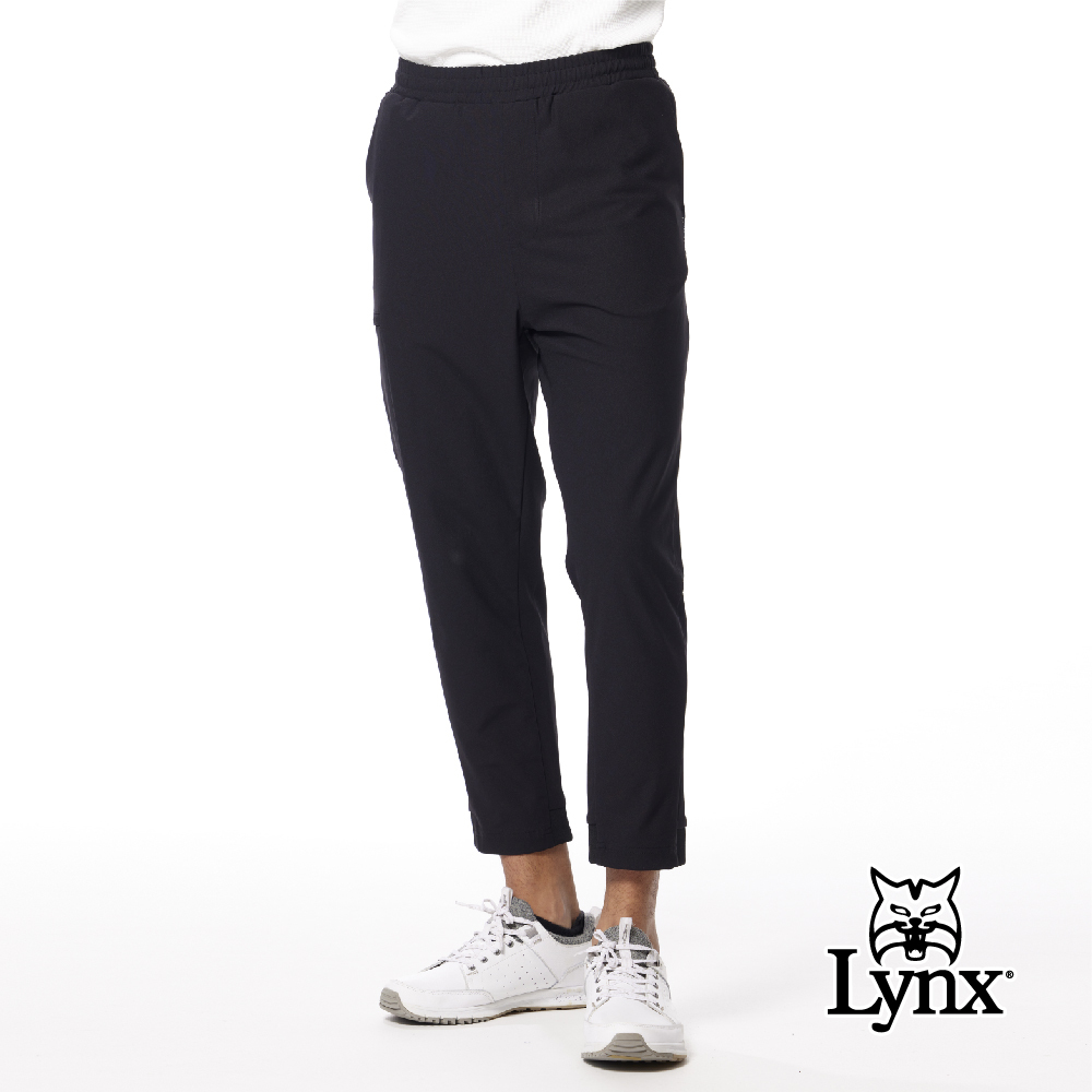 首爾高桿風格！防潑水透明膠印羅紋褲口平口休閒長褲