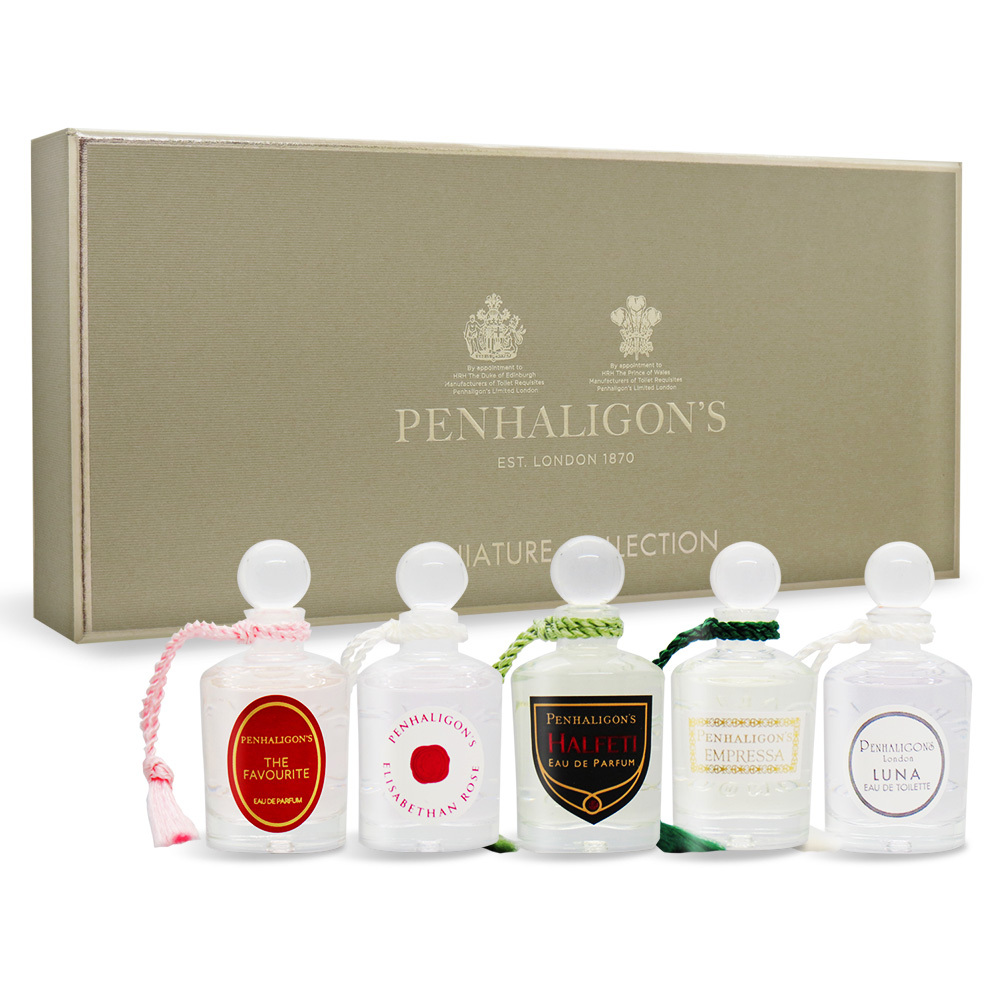 PENHALIGON'S 潘海利根 女性香水禮盒5入組(5mlX5)[伊莉莎白+女王+黑玫瑰+廣霍之匣+月亮女神]-國際航空版