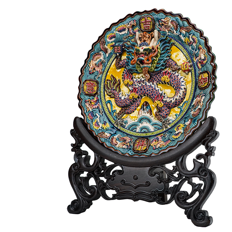 鹿港窯禮品館│龍從雲而天下昇平：九龍盤為您帶來的吉祥祝福