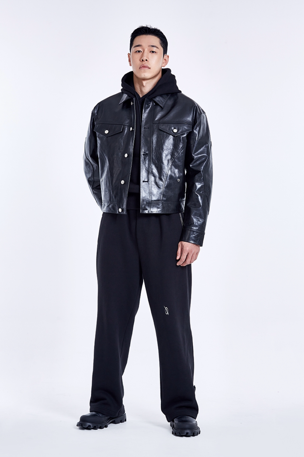 Tunnel Lining leather Jacket - BLACK