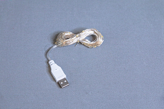 資材 LED線燈 USB插頭 黃光 5米