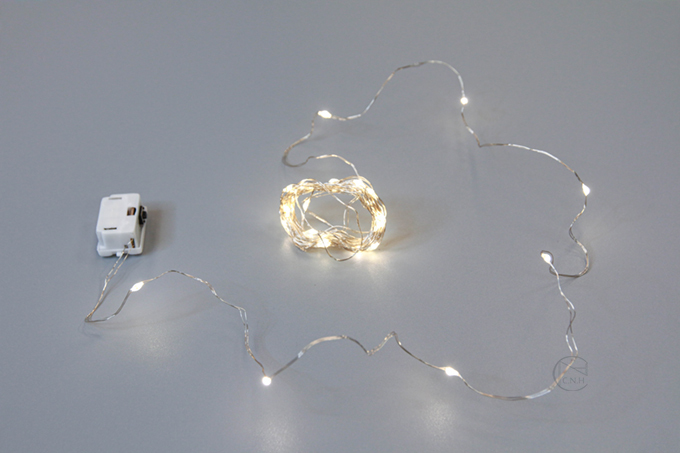 資材 電池線燈 三段式 黃光 3米