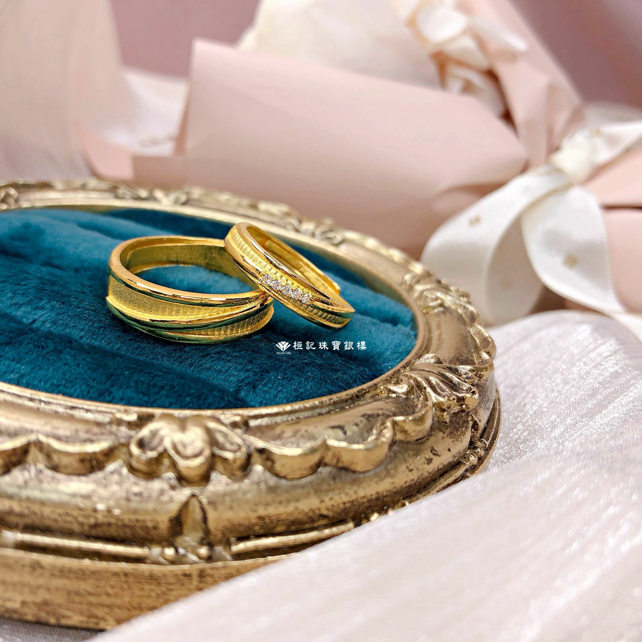 情深意長 黃金對戒/情侶對戒