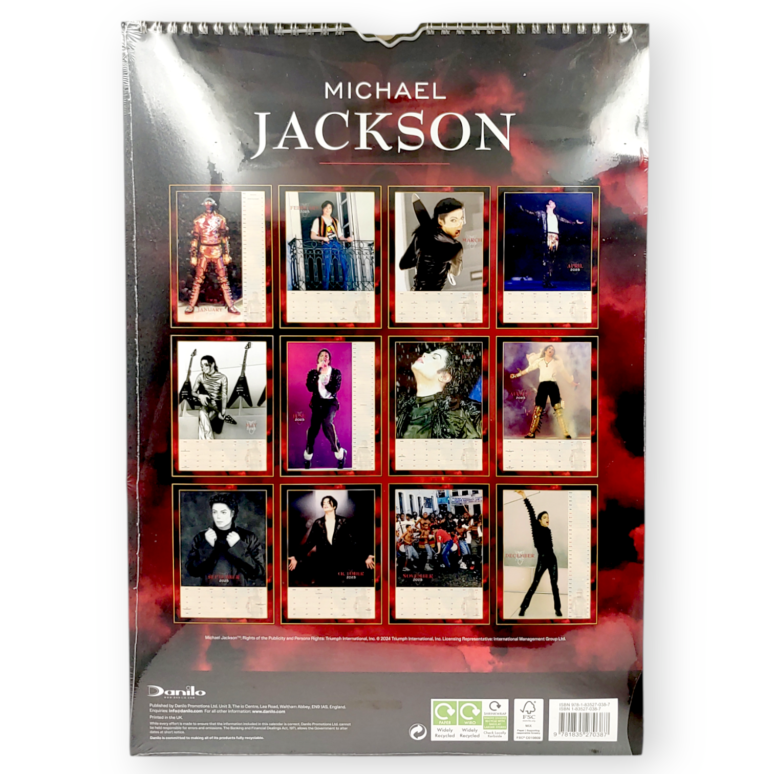 <Michael Jackson>2025年A3 Size掛曆