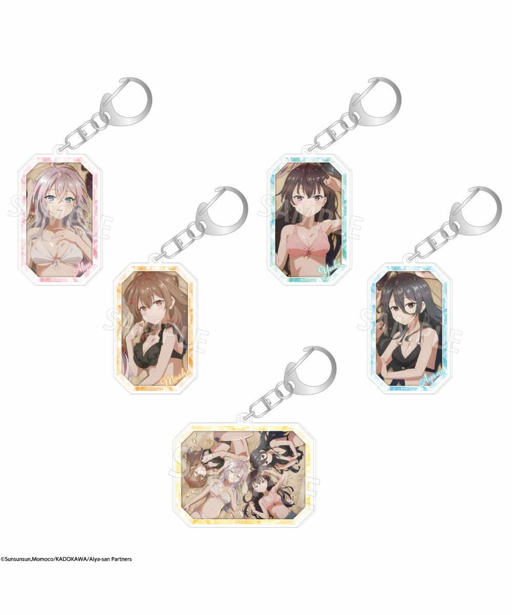預購-『不時輕聲地以俄語遮羞的鄰座艾莉同學』 集換式壓克力鑰匙圈 泳裝ver. BOX販售【日本進口精品】