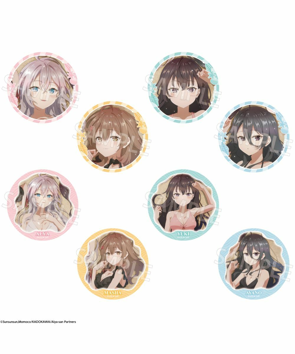 預購-『不時輕聲地以俄語遮羞的鄰座艾莉同學』 集換式徽章 泳裝ver. BOX販售【日本進口精品】