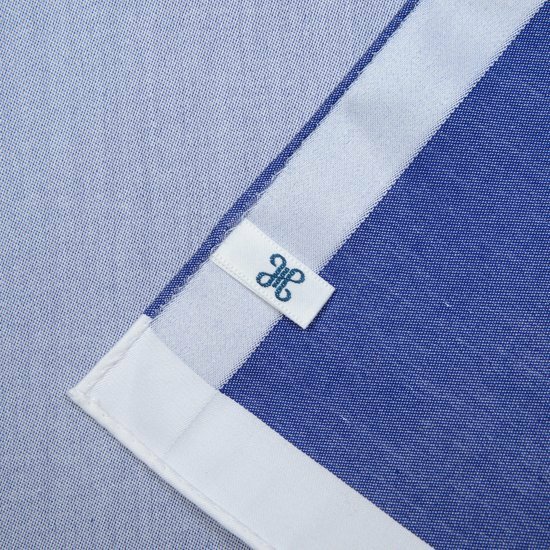 緞面邊框手巾＿海軍藍