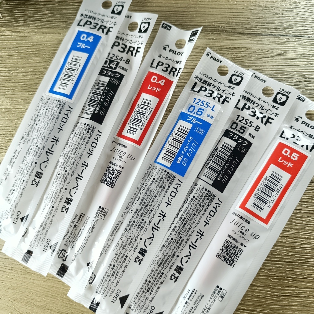 日本PILOT 超級果汁筆 Juice up 筆芯 黑/藍/紅 0.4/0.5mm LP3RF-12S4