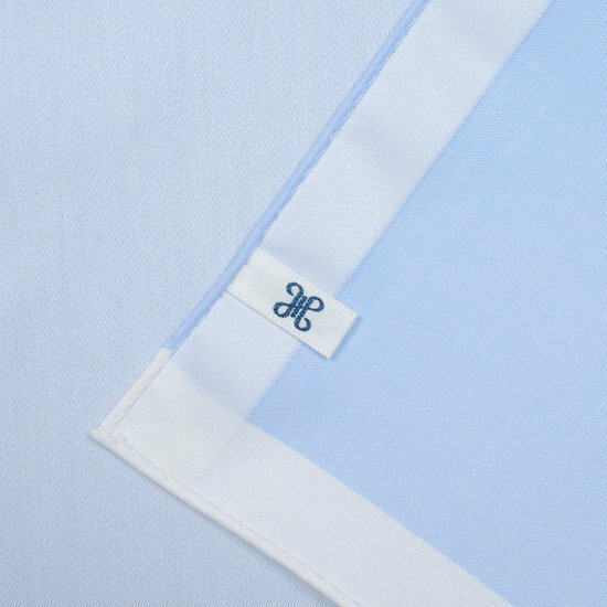 緞面邊框手巾＿藍