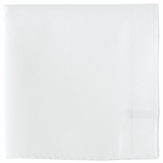 緞面邊框手巾＿白