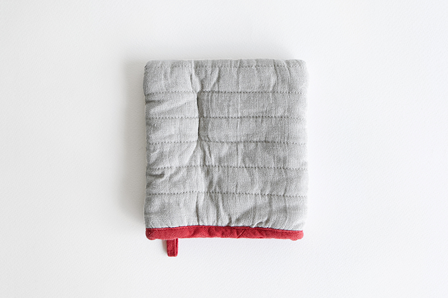 Lino e Lina-方形隔熱手套 / 米灰紅