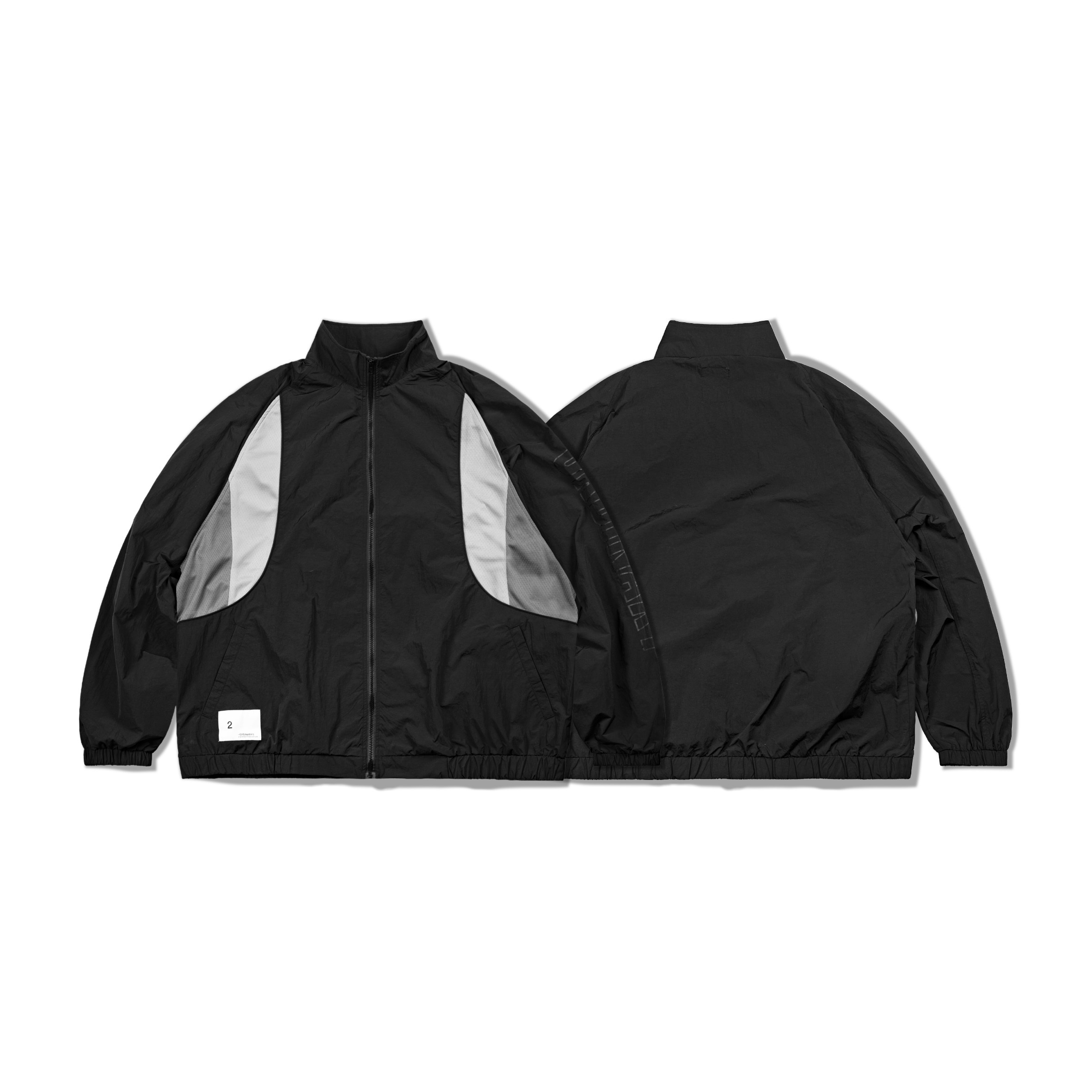 ORDINARY / 雙色拼接運動夾克 - 藍色, 黑色