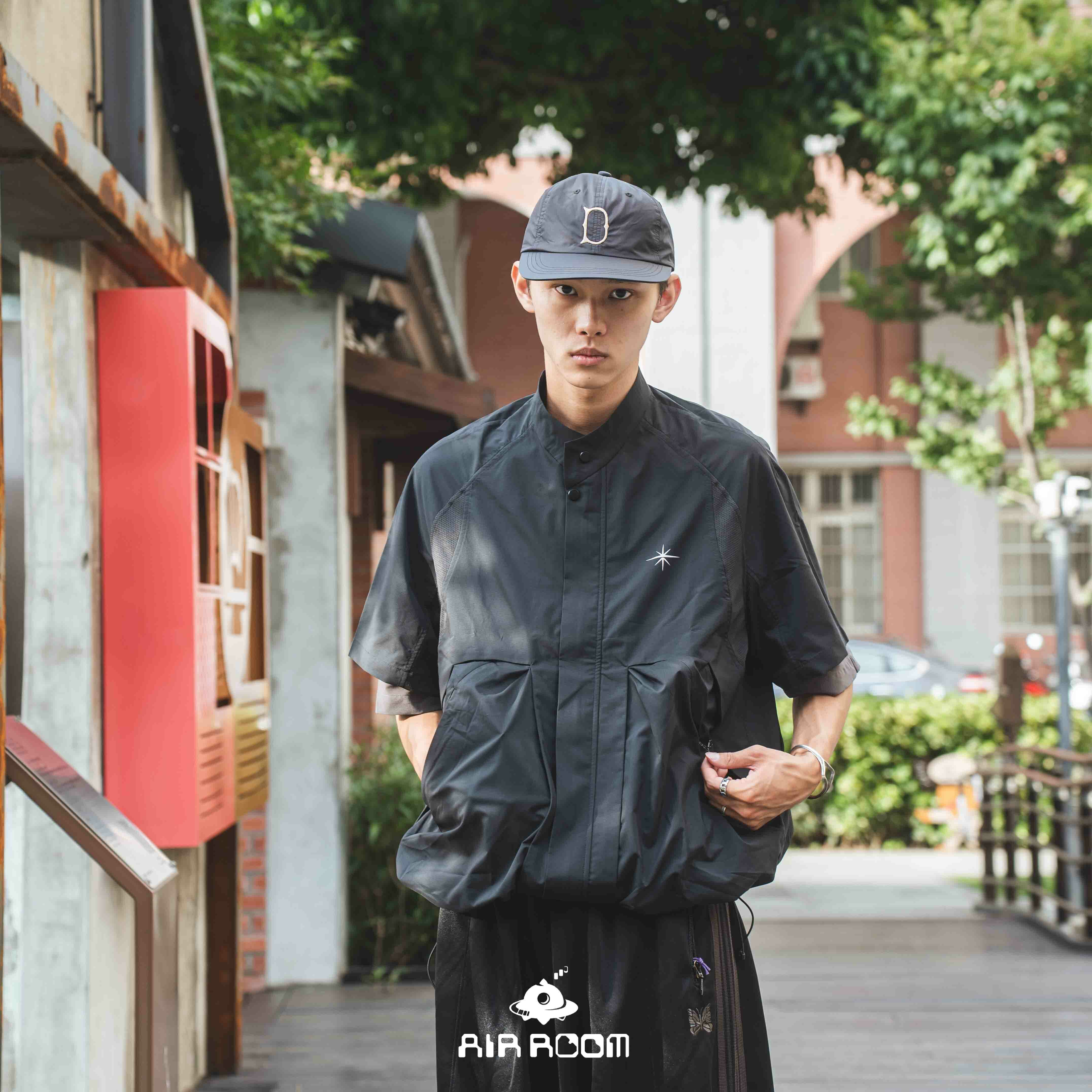 2024SS oqLiq right collar racing short-sleeved shirt 短袖 機能 戶外 外套 襯衫 現貨 24SS03