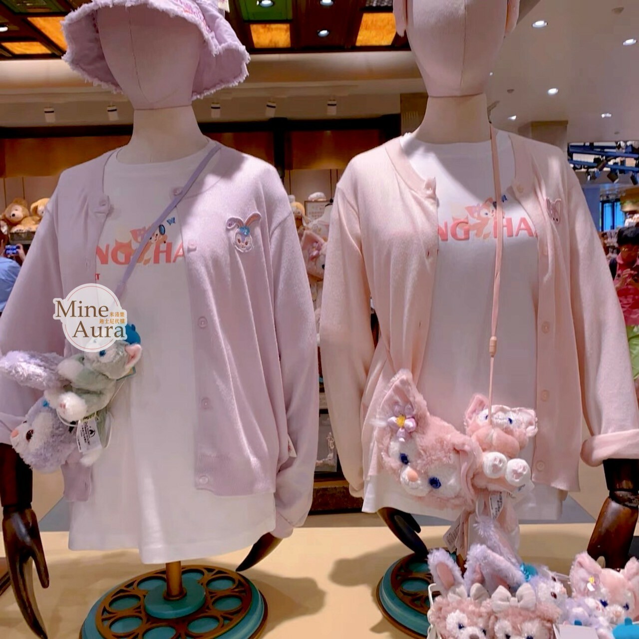 達菲 Duffy 與好友們 大頭 圖案 針織 外套 -上海迪士尼樂園