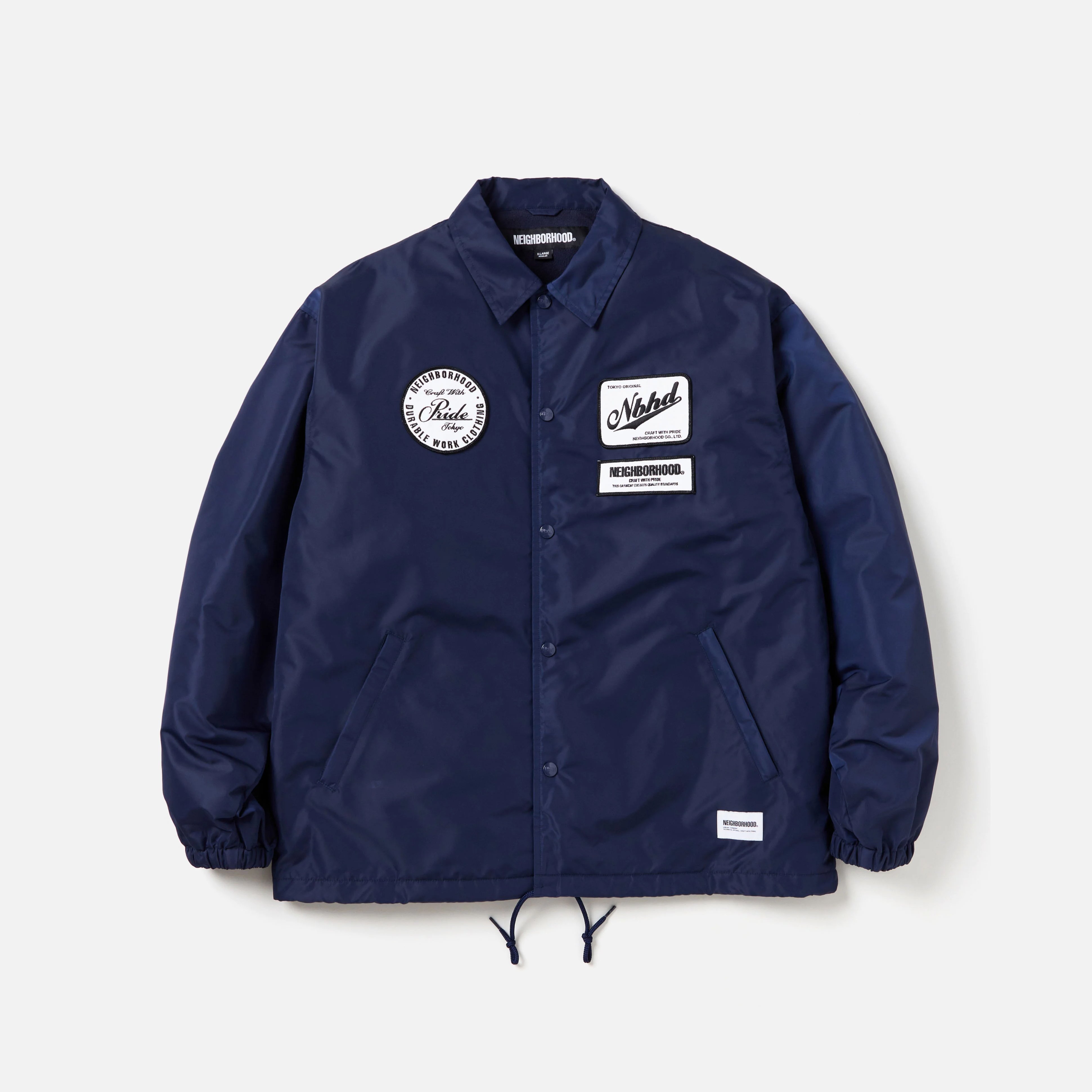 -(B6b)-NEIGHBORHOOD WINDVREAKER JACKET-2 FW24 防風 布標 教練外套 黑/深藍-242TSNH-JKM02