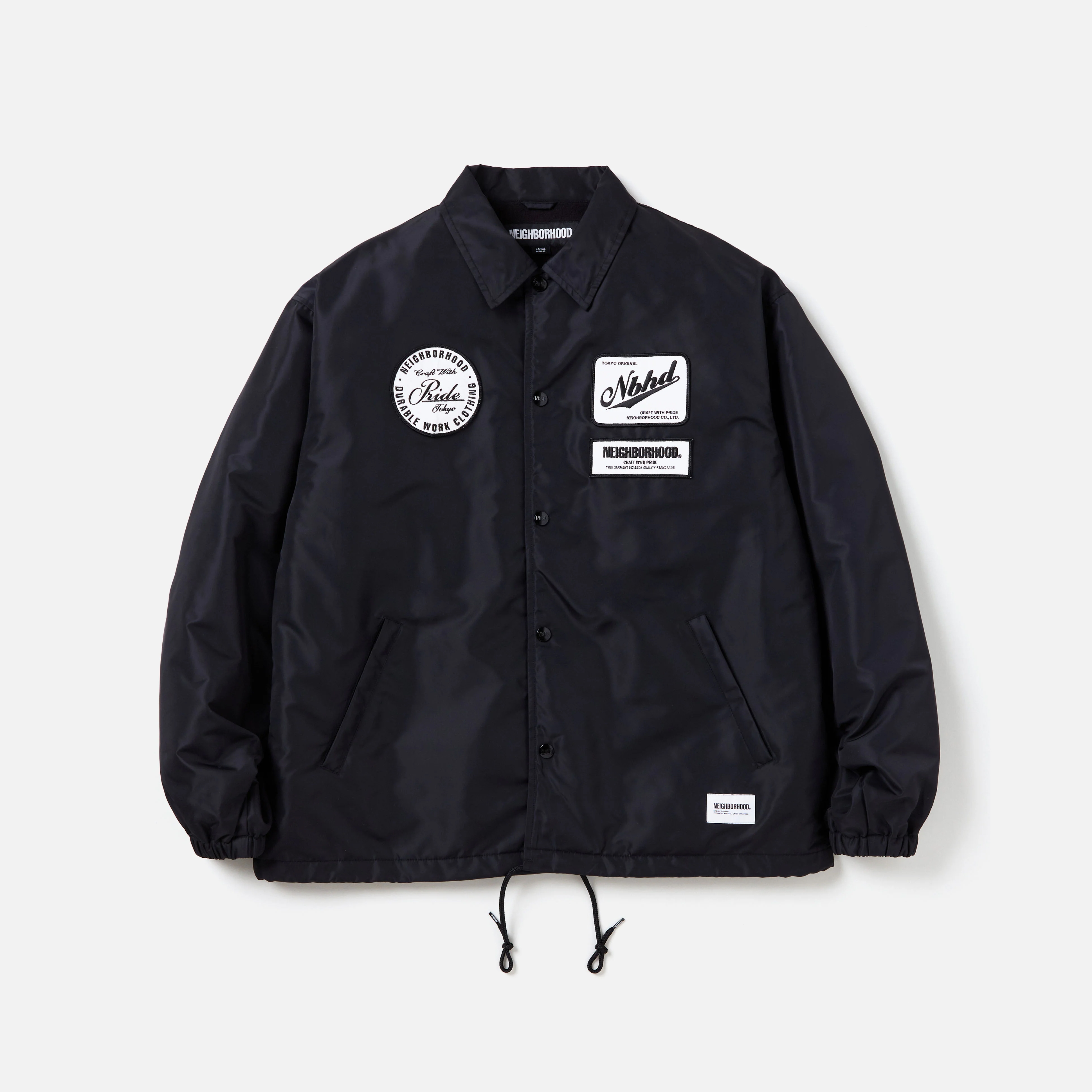 -(B6b)-NEIGHBORHOOD WINDVREAKER JACKET-2 FW24 防風 布標 教練外套 黑/深藍-242TSNH-JKM02