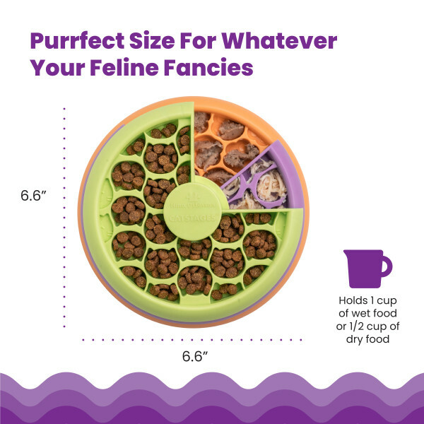 貓用三層慢食碗