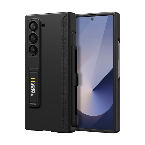 National Geographic - Magnetic Hinge Cover Slim Stand with S Pen Holder- Samsung Fold 6 Case 貼身支架筆槽鉸鏈保護手機硬殼