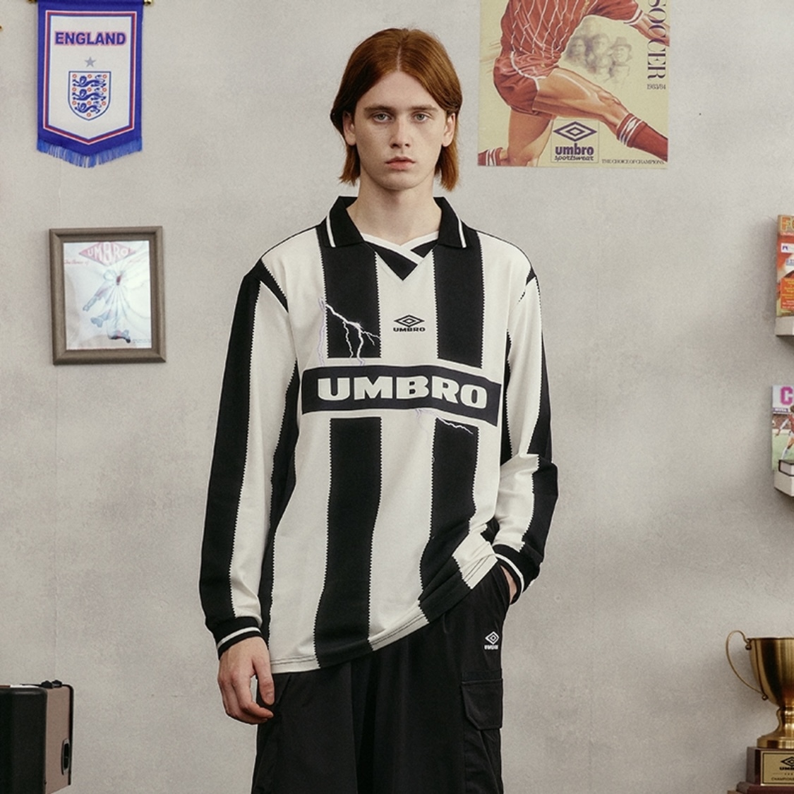 【Focus Store】預購 Umbro Long Sleeve Polo Shirt 黑白 長袖Polo衫 U2123450320