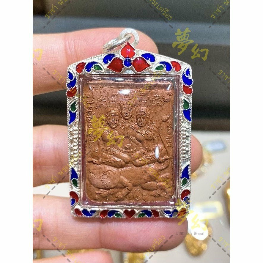 泰國著名人緣法傳承阿贊摩納2545 早期親製七哈坤平金咖灣多版【夢幻佛