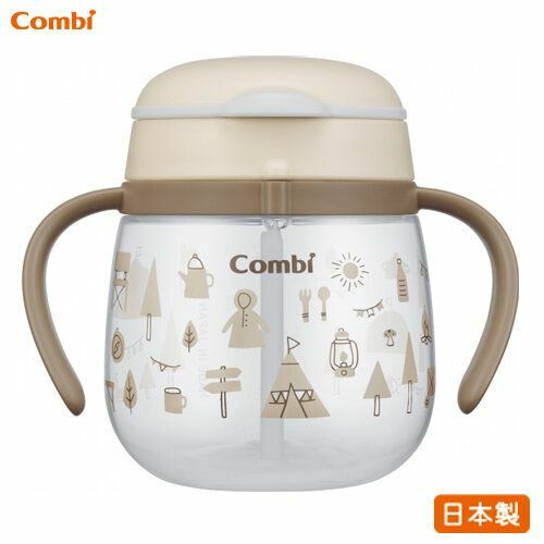 Combi 6m+ 防漏吸管杯#露營時光(行貨)
