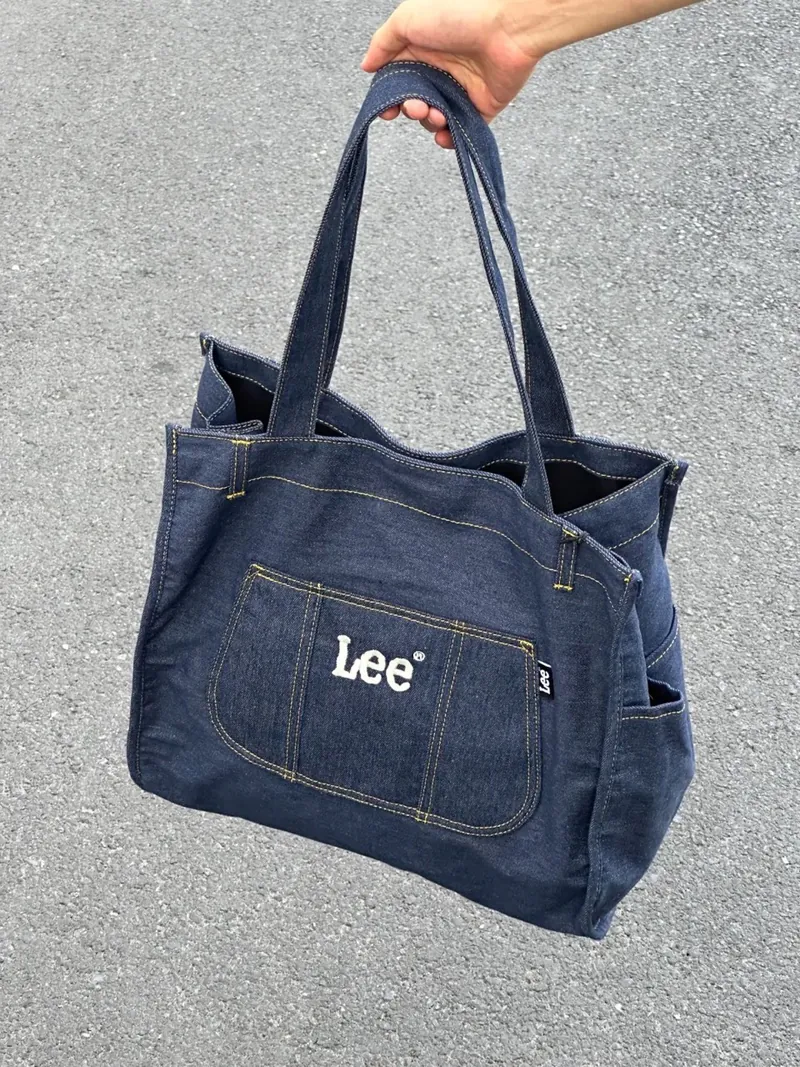 LEE DENIM TOTE 大容量丹寧 牛仔 帆布包 單肩包 手提包