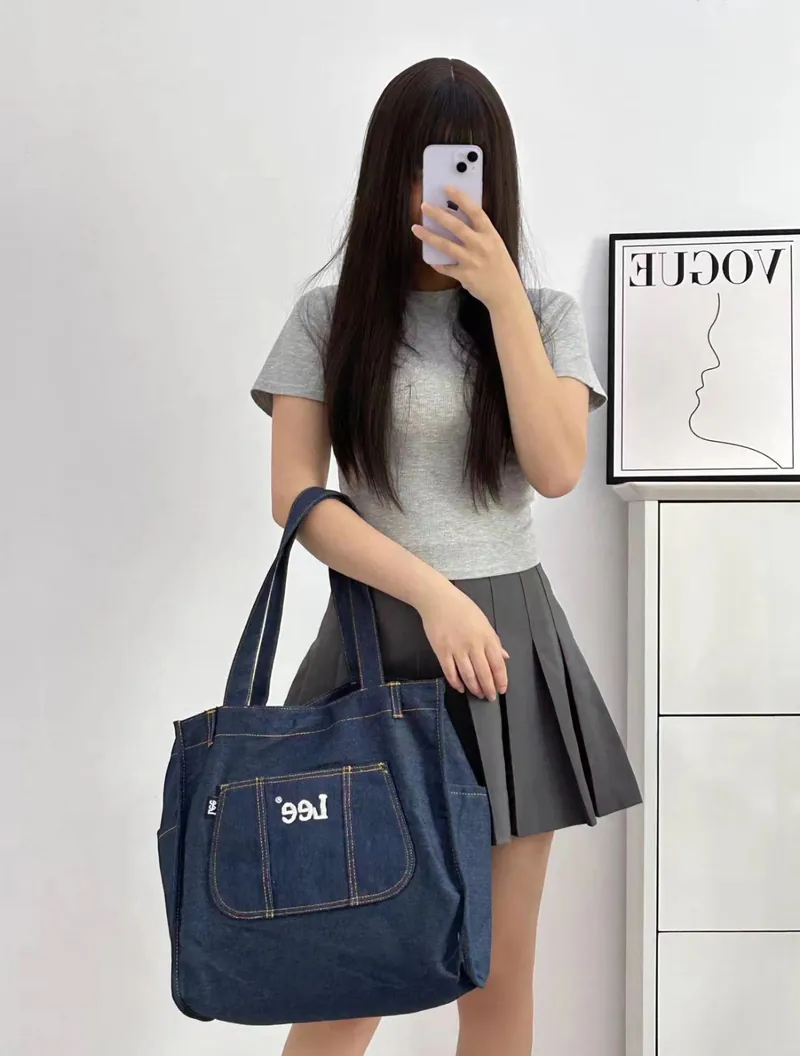 LEE DENIM TOTE 大容量丹寧 牛仔 帆布包 單肩包 手提包