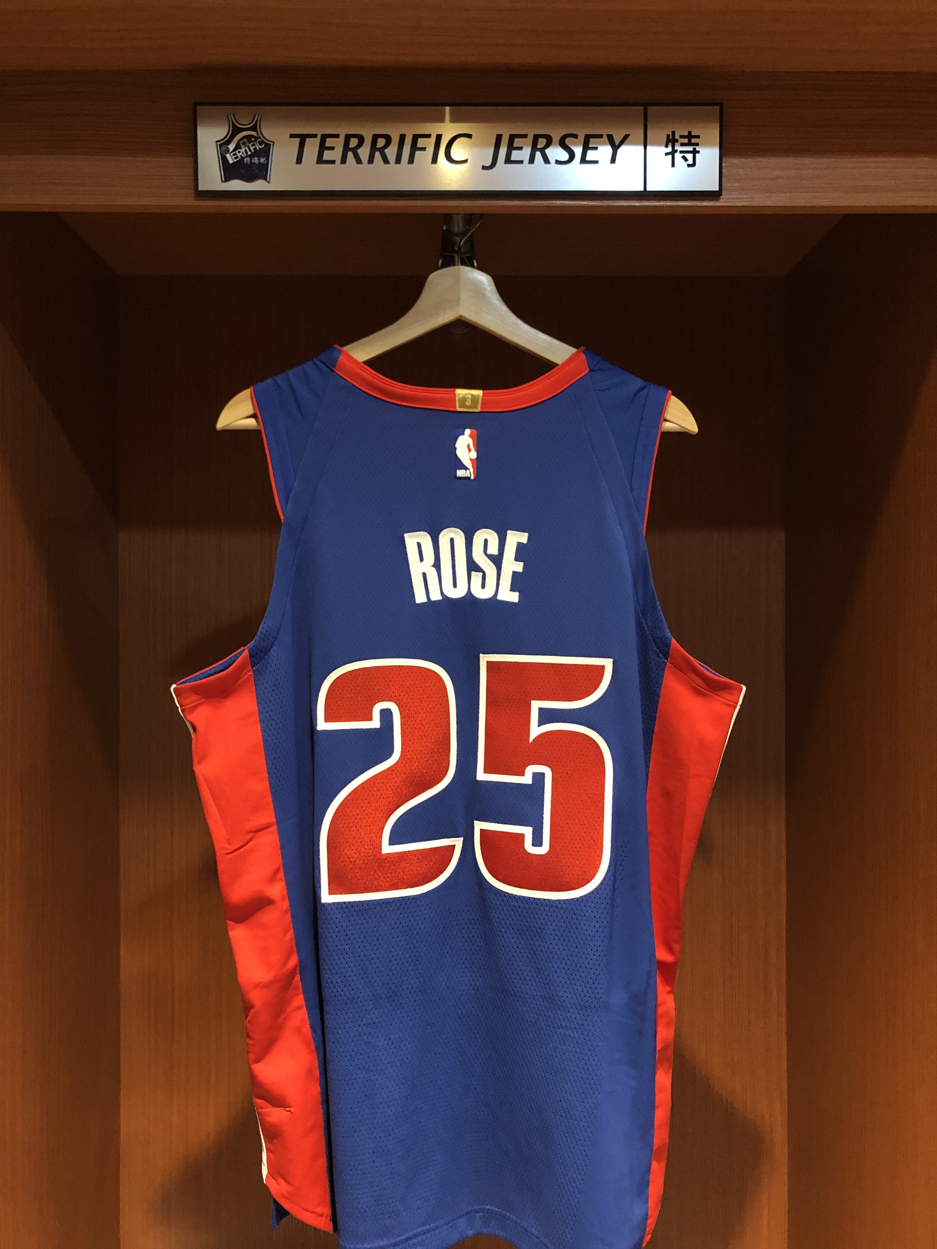 NBA球衣 Derrick Rose 底特律活塞藍 Icon Nike Authentic 球員版 電繡 全新